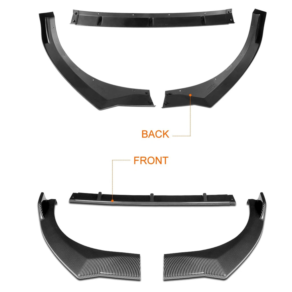 Carbon Style Front Bumper Body Kit Lower Splitter Spoiler Lip for Elantra (2021–2022)