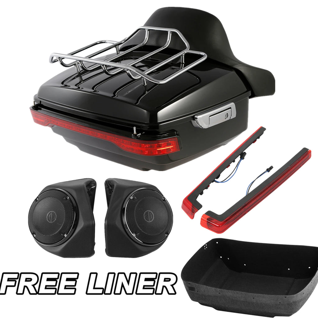 Trunk Backrest Speakers Tail Light for Harley Davidson Touring Glide (2014–2023)