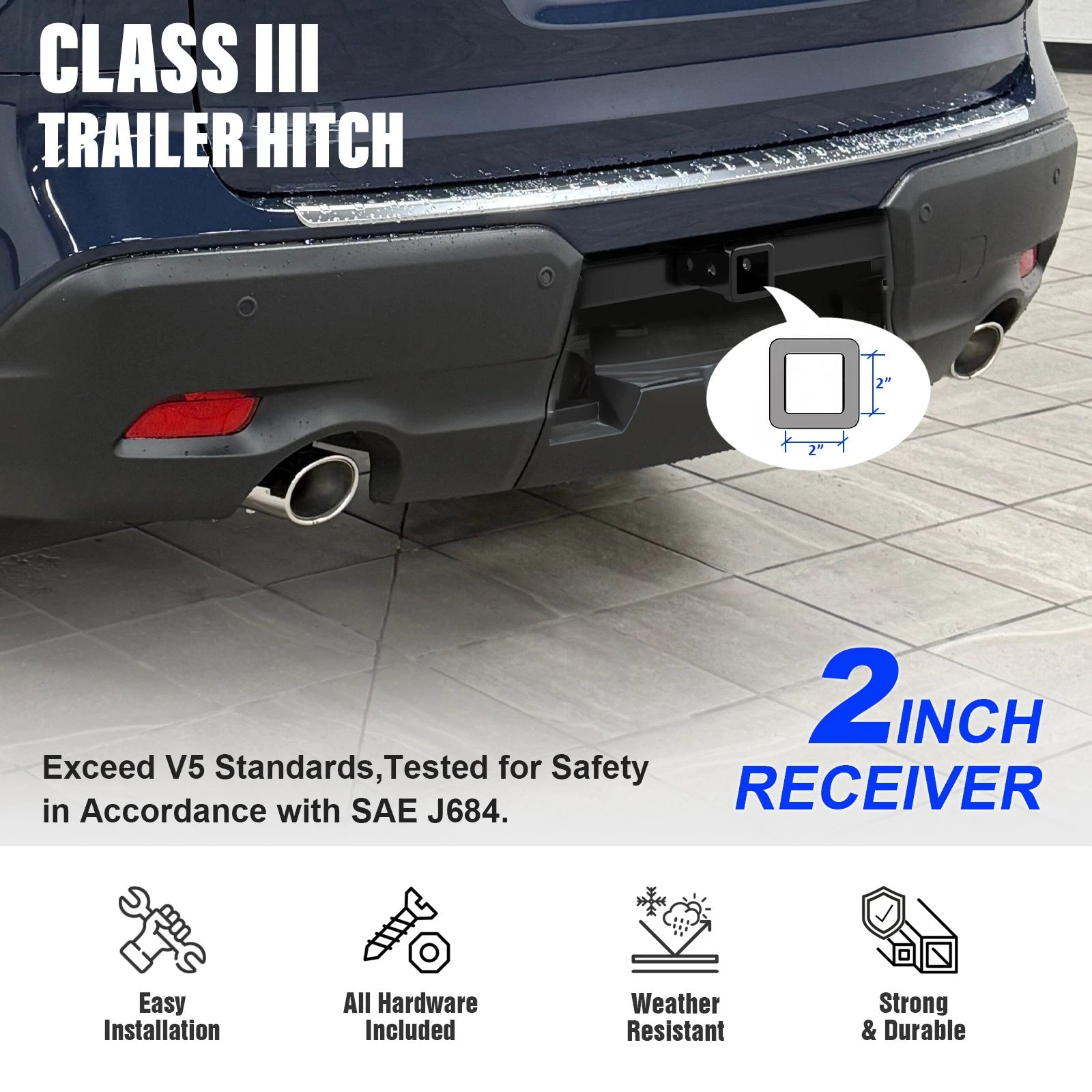 2 Inch Trailer Hitch Receiver for Subaru Ascent (2019-2026)