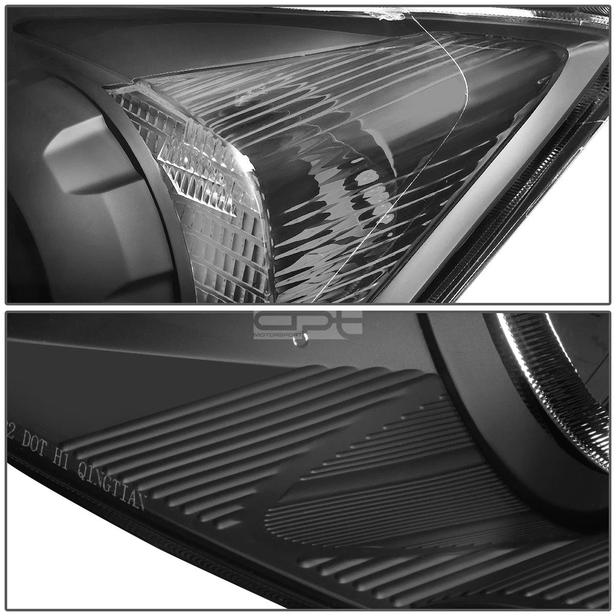 Projector Headlight Lamps for Honda CR-V (2007–2011) - Black/Clear