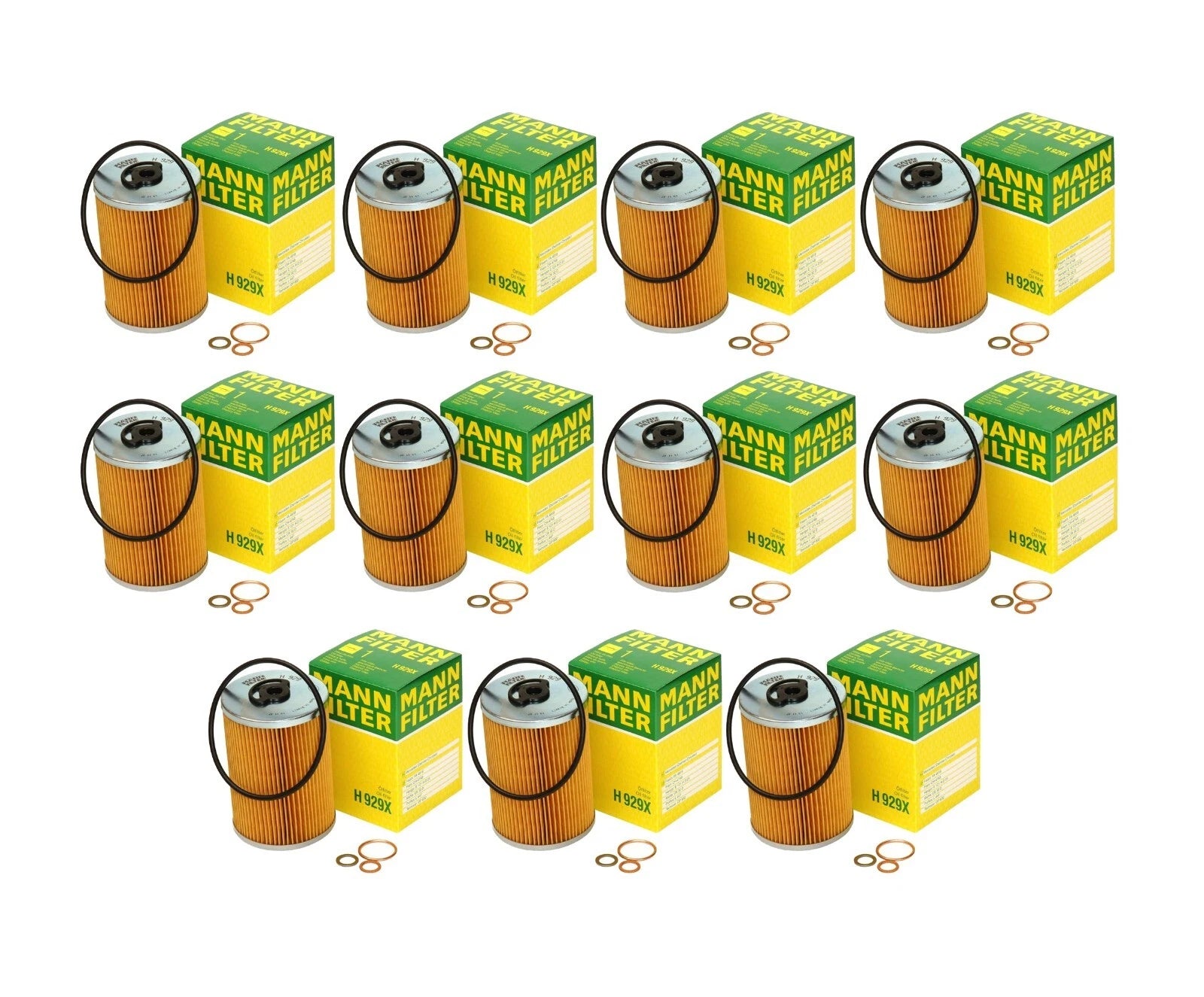 Set of 11 Cartridge Engine Oil Filters for Mercedes W114 W107