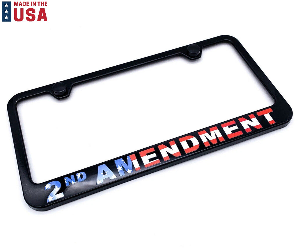 License Plate Frame Black Plastic Front for Jeep Wrangler (2007–2023)
