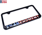 License Plate Frame Black Plastic Front for Jeep Wrangler (2007–2023)