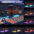 RGB LED Underbody Light Kit for Car Underglow Strip (Universal)
