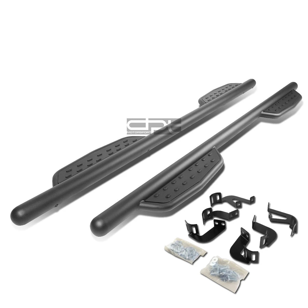 3" OD Black Side Step Bars for Toyota Tacoma Crew Cab (2005–2020)