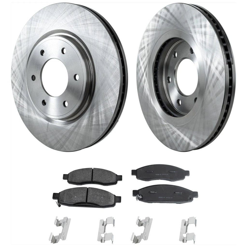 Brake Disc and Pad Kit for Nissan Titan (2007) Front Left & Right