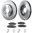 Brake Disc and Pad Kit for Nissan Titan (2007) Front Left & Right