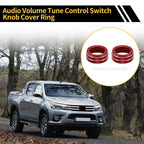 Volume Tune Switch Knob Cover Ring for Toyota Tacoma (2020–2023) Red