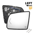 Left White Mirror Glass with Heat for Toyota Tundra 