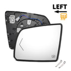 Left White Mirror Glass with Heat for Toyota Tundra 