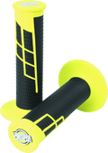 ProTaper Clamp-On 1/2 Waffle Grip for Motorcycle (Universal) - Neon Yellow/Black