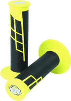 ProTaper Clamp-On 1/2 Waffle Grip for Motorcycle (Universal) - Neon Yellow/Black