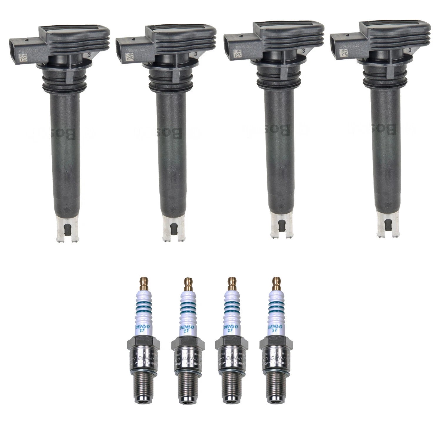 Set of 4 Ignition Coils & Spark Plugs for Audi A4 Eos 2.0 L4 (2006–2016)