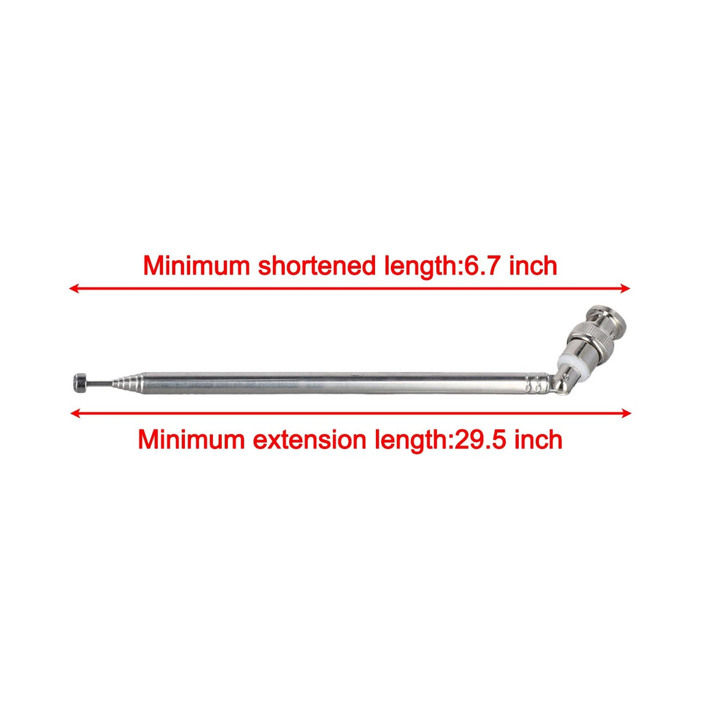 2X Telescopic BNC Antenna 7 Sections for Radio Scanner (VHF UHF AM FM)