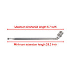 2X Telescopic BNC Antenna 7 Sections for Radio Scanner (VHF UHF AM FM)