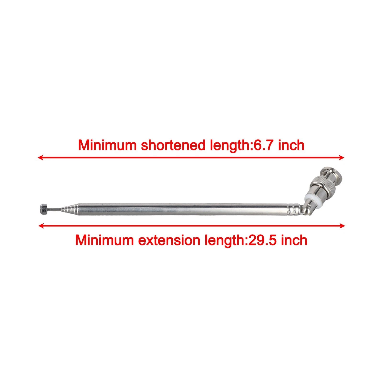 2X Telescopic BNC Antenna 7 Sections for Radio Scanner (VHF UHF AM FM)
