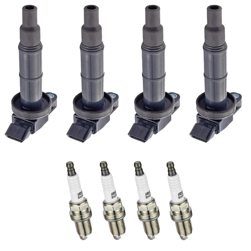 Set of 4 Ignition Coils + 4 Spark Plugs for Toyota Corolla (2000–2008) UF247