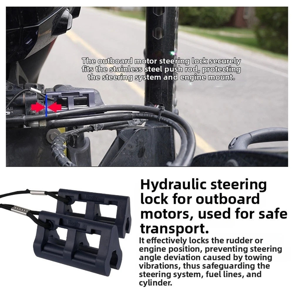 4 Inch Hydraulic Rudder Lock for Outboard Motor (Dual Clasp Design)