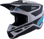 Alpinestars SM3 Heat Off-Road Helmet for Large Size (Matte Silver/Blue/Black)