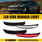 4X Smoked LED Side Marker Lights for Dodge Charger (2015–2022)
