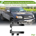 Headlight Eyebrow Eyelid Cover for Toyota Tundra (2007–2021) Iron Black