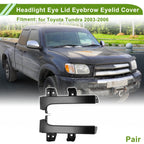 Headlight Eyebrow Eyelid Cover for Toyota Tundra (2007–2021) Iron Black
