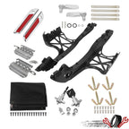 Chrome Saddlebag Latch Hinge Lock Hardware Kit for Harley Road King (2014–2023)