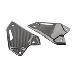 2X Carbon Fiber Footrest Plate Heel Guard for Kawasaki Z900 Z900SE (2017–2024)