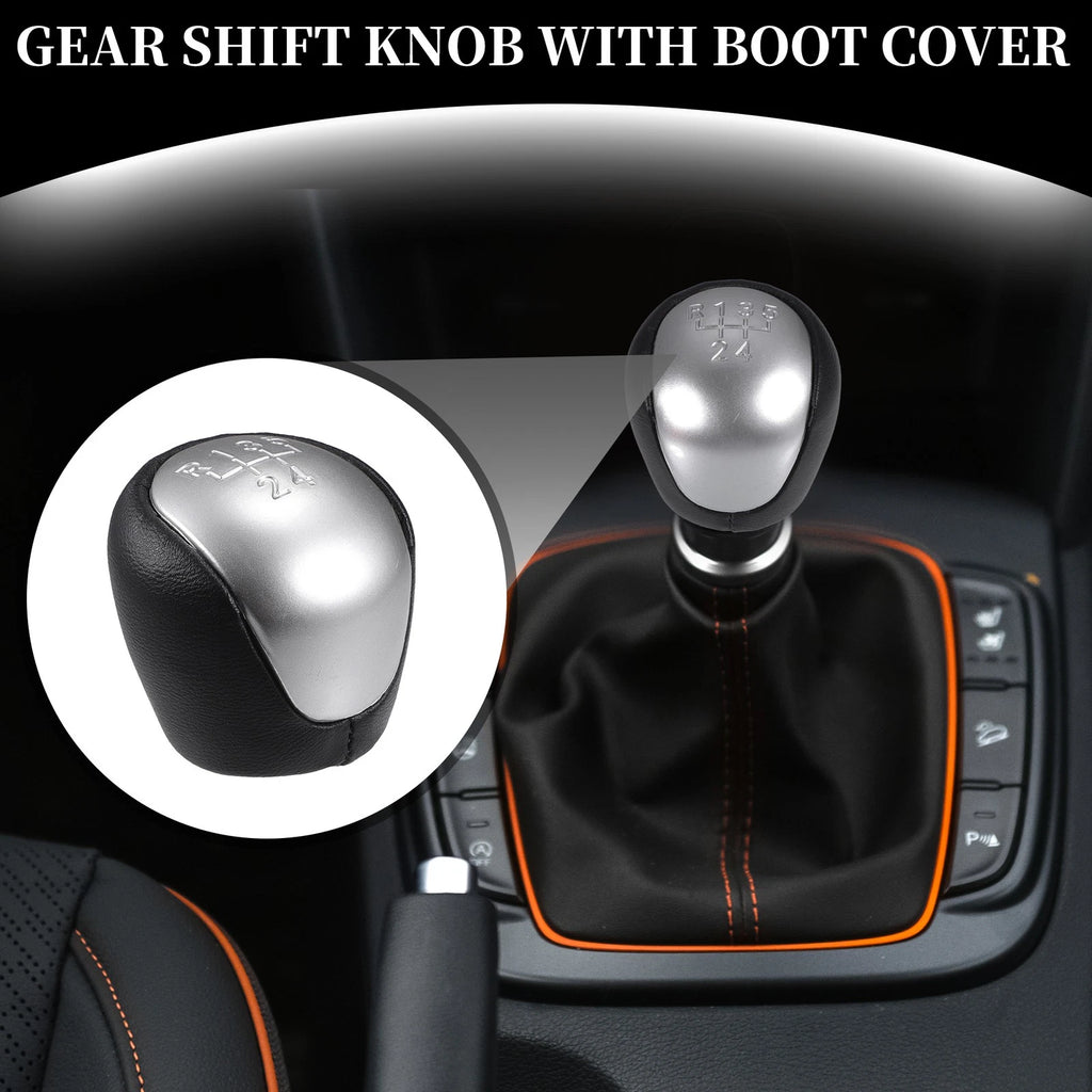 5 Speed Manual Gear Shift Knob for Hyundai IX35 (2009–2015) Faux Leather Black