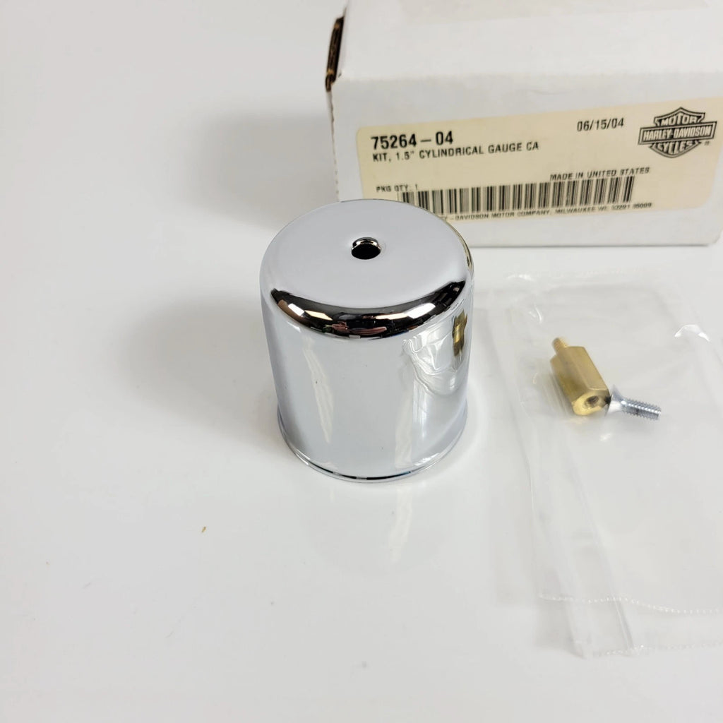 Cylindrical Gauge Chrome Housing Kit for Harley-Davidson (2004) 75264-04