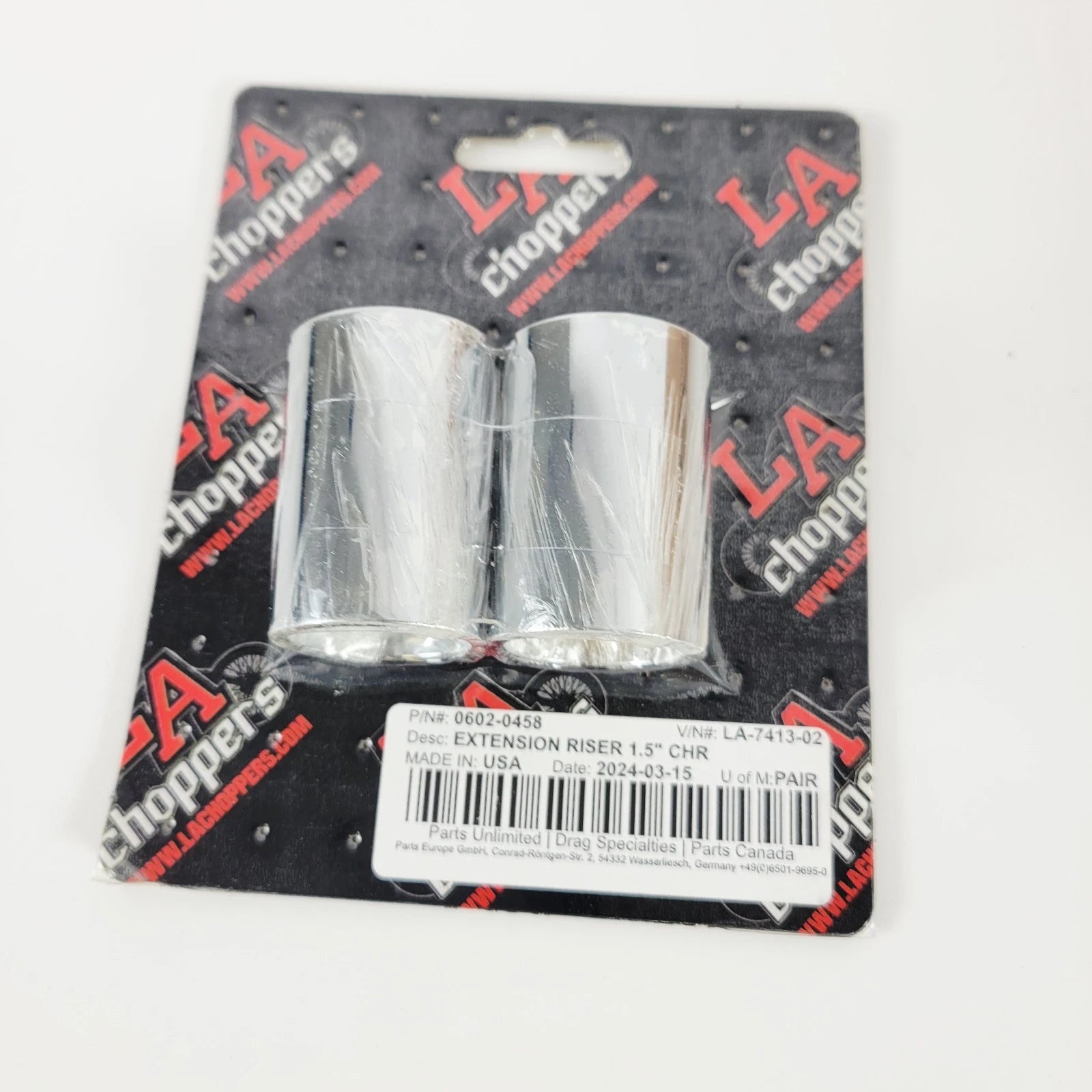 1.5" Chrome Riser Extensions for Harley Softail Dyna XL (2000–2023)