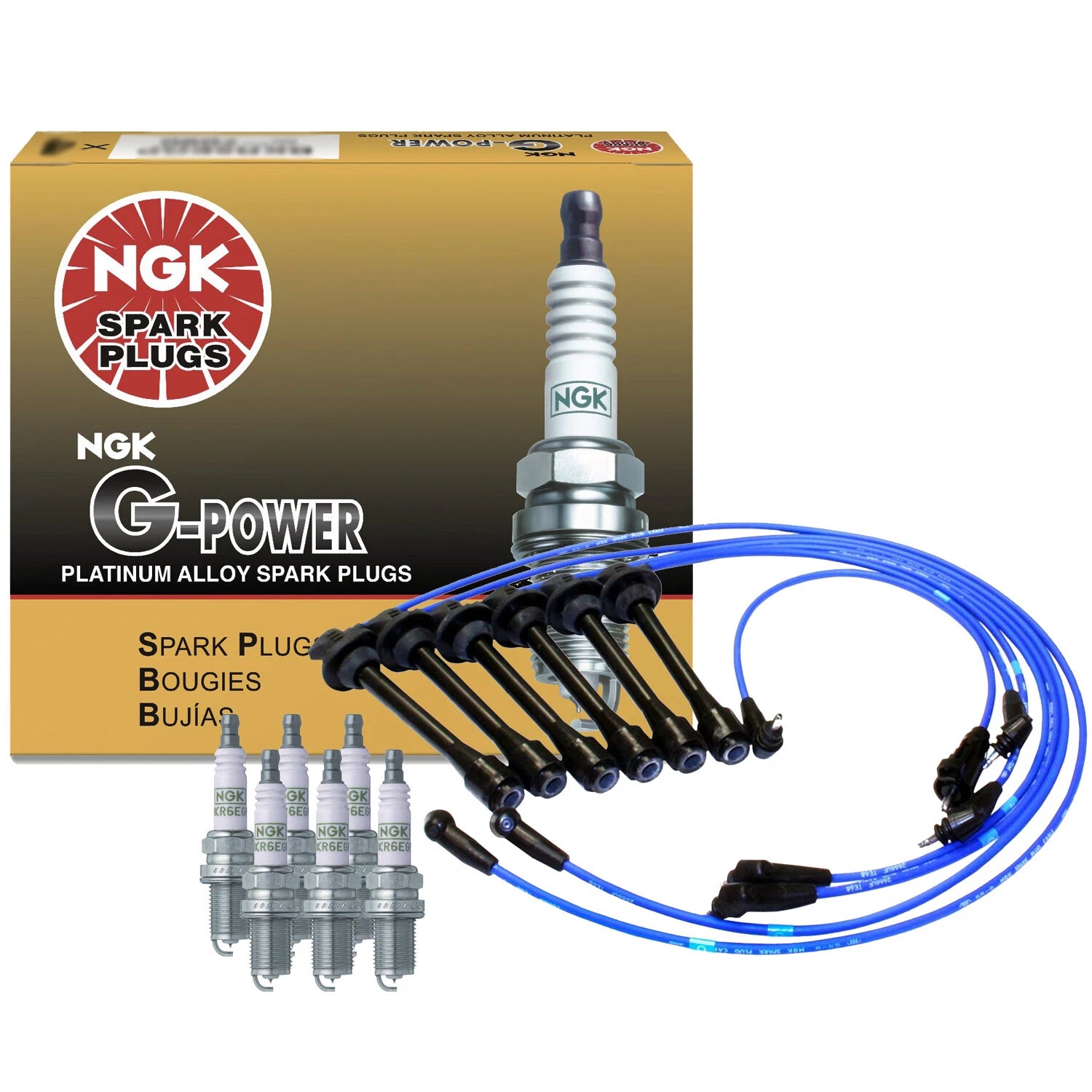 Set of 6 NGK G-Power Platinum Spark Plugs for Lexus Toyota 4.5 L6