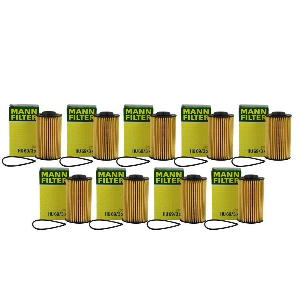 Set of 9 Cartridge Engine Oil Filters for Cadillac Chevrolet GMC