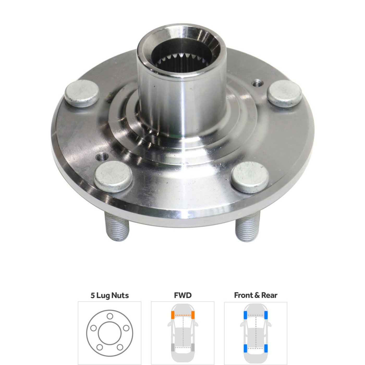 Wheel Hubs for Honda Accord (1998–2002) Front & Rear 5 Lug with Bearing
