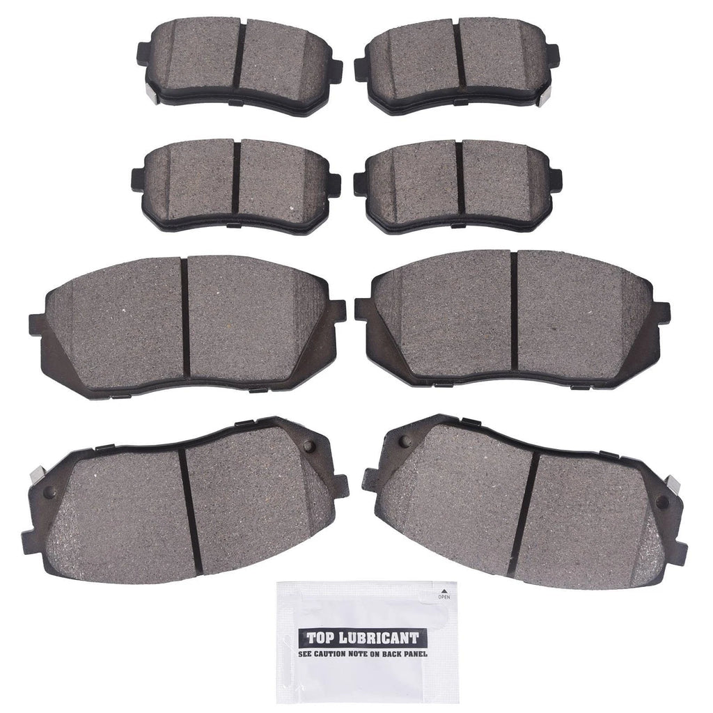 Set of 8 Ceramic Brake Pads for Hyundai Tucson, Kia Sportage, Cadenza