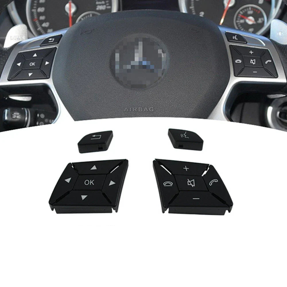 Steering Wheel Control Switch Button Cover Kit for Benz GL (2013–2015)