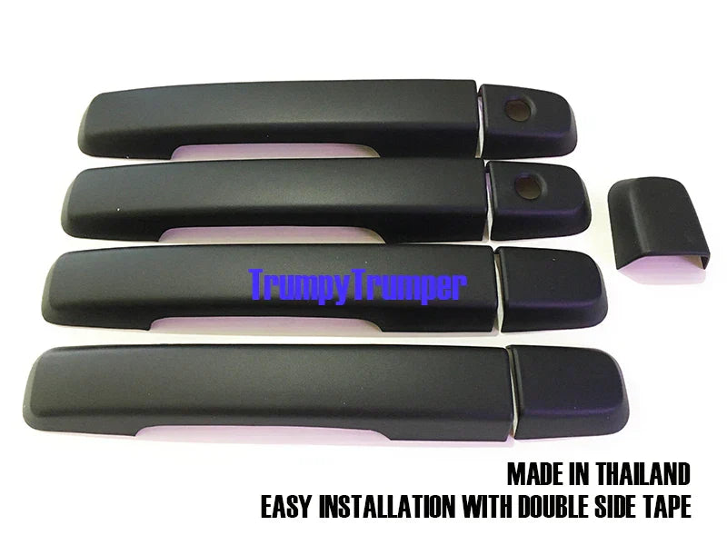 Matte Black 4 Door Handle Cover Trim for Isuzu D-Max MU-X (2012-2019)