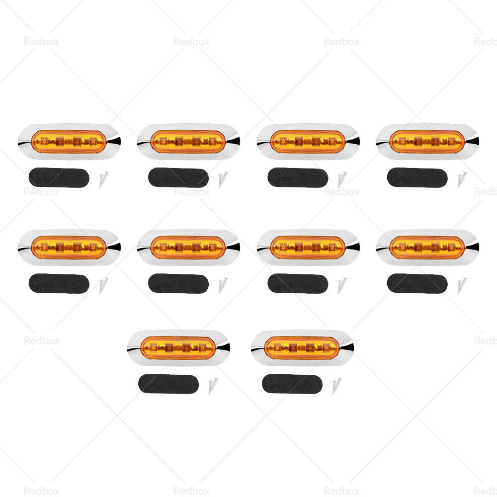 10x LED Clearance Light Side Marker for Truck Trailer Lorry