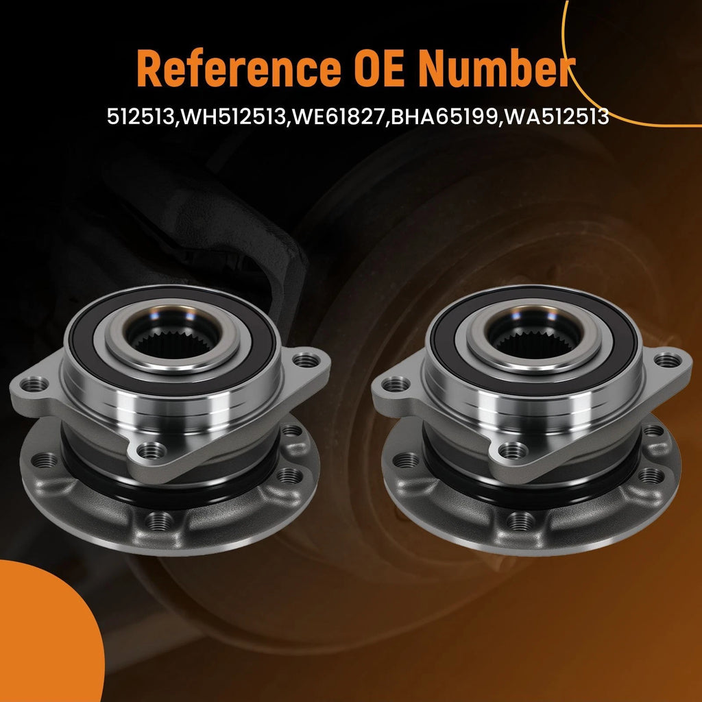 2X Rear Wheel Hub Assembly for Jeep Cherokee (2014–2023) 512513 WE61827