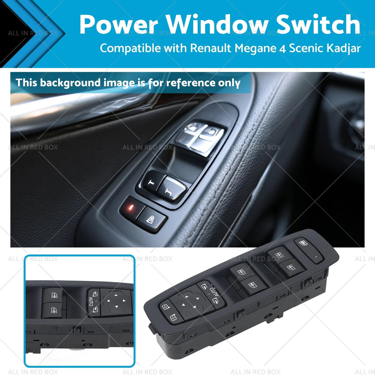 Power Window Switch for Renault Megane 4, Scenic, Kadjar (2016–2023)