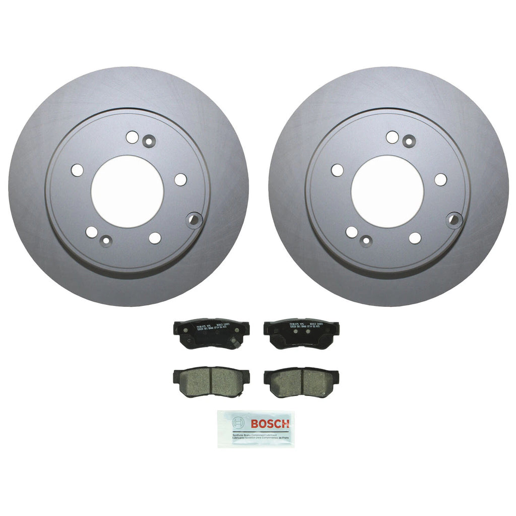 Rear Brake Kit 284mm Disc Rotors & Bosch Ceramic Pads for Hyundai Sonata, Kia Optima