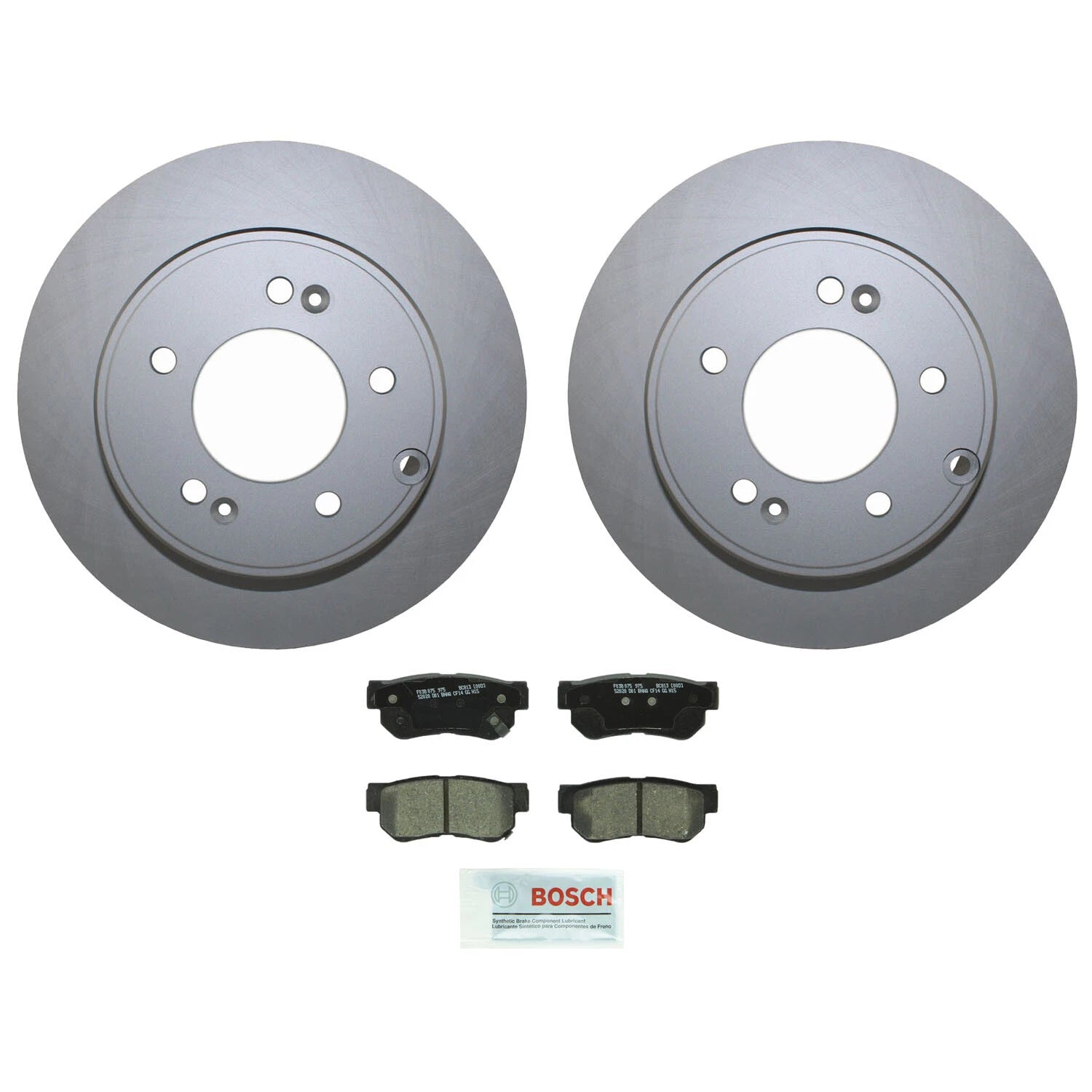 Rear Brake Kit 284mm Disc Rotors & Bosch Ceramic Pads for Hyundai Sonata, Kia Optima