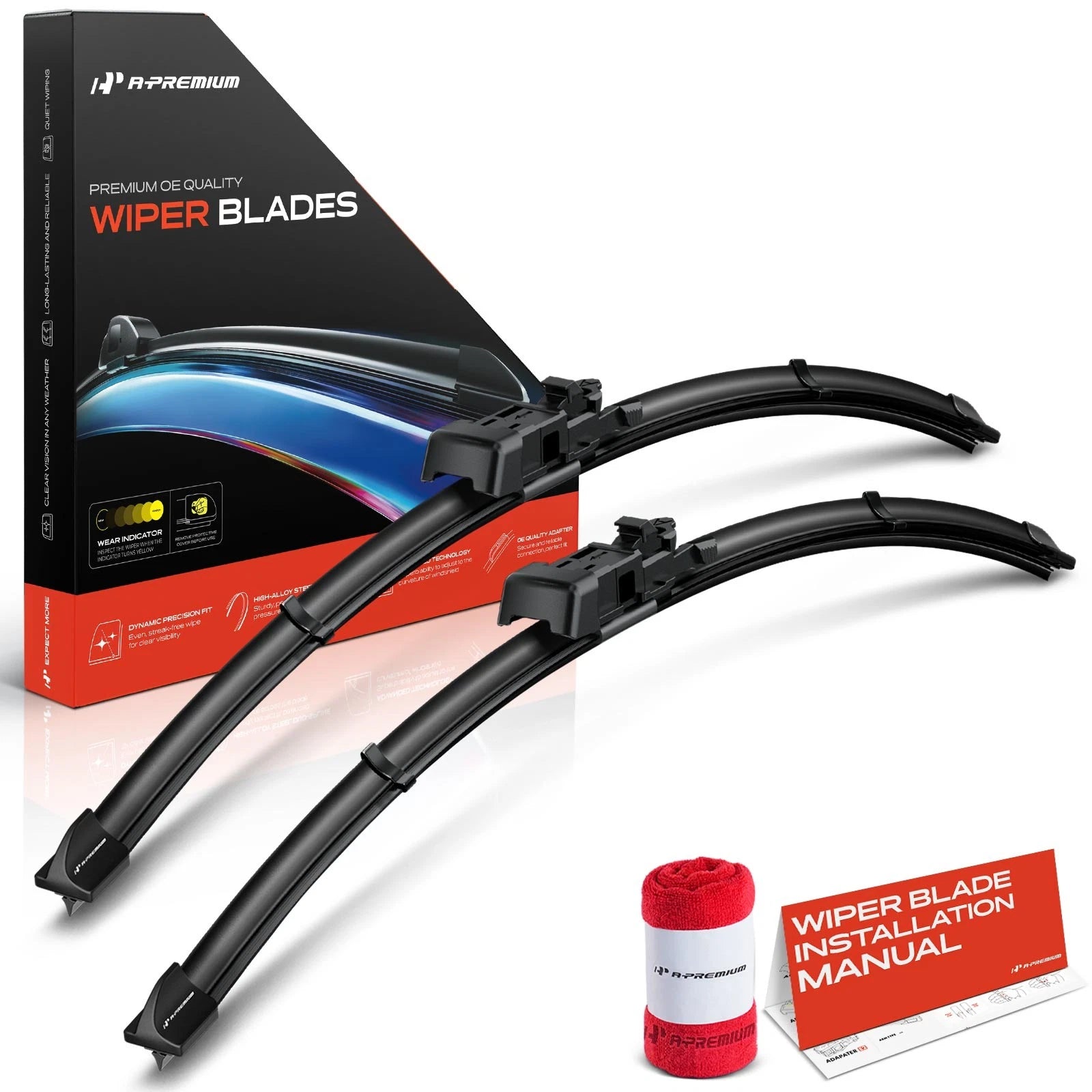 Set of 2 Windshield Wiper Blades for Ford Escape Mustang 