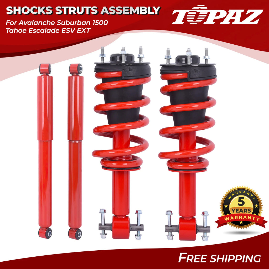 Front Rear Struts Shocks for Chevrolet Avalanche Suburban Tahoe 1500 (2001–2014)