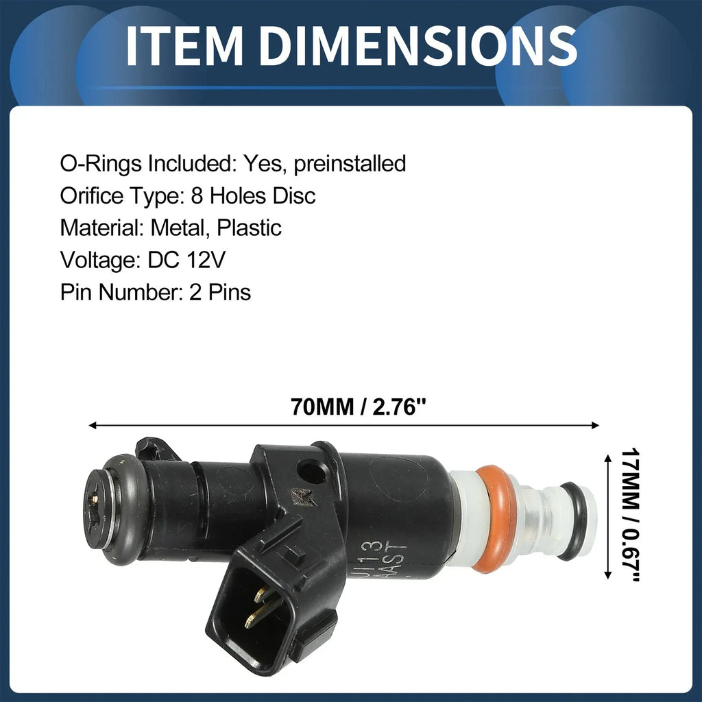 Fuel Injector Set for Honda Accord 2003-2007 2.4L 3.0L - 4 x Black Injectors