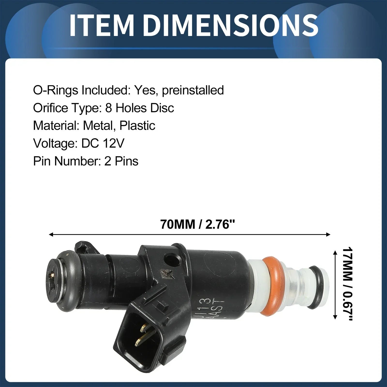Fuel Injector Set for Honda Accord 2003-2007 2.4L 3.0L - 4 x Black Injectors