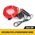 5M LED Red Interior Atmosphere Strip Light for Universal Cars