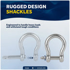 5/8" Screw Pin Bow Anchor Shackles for Marine Use (AISI316) - FO430