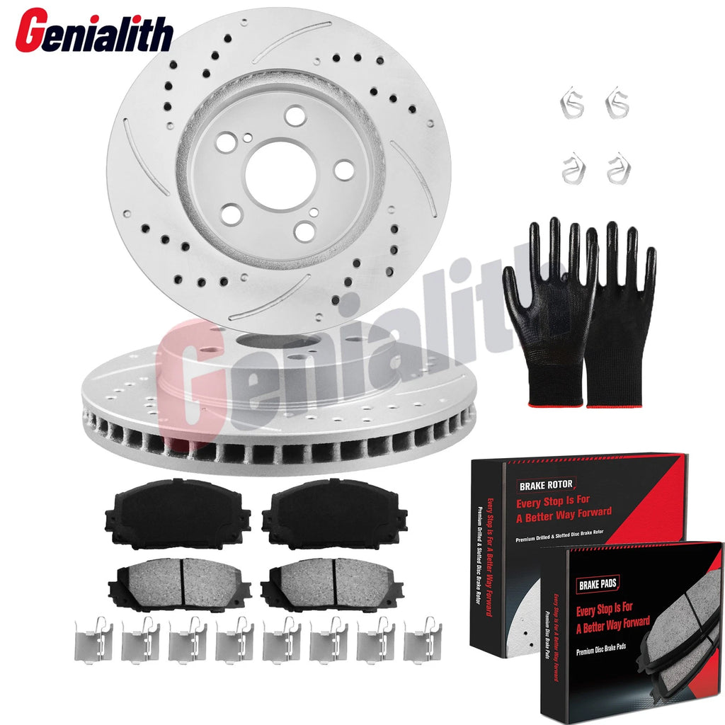 Front Brake Rotors & Ceramic Pads for Toyota Corolla (2020–2022), Prius (2022)