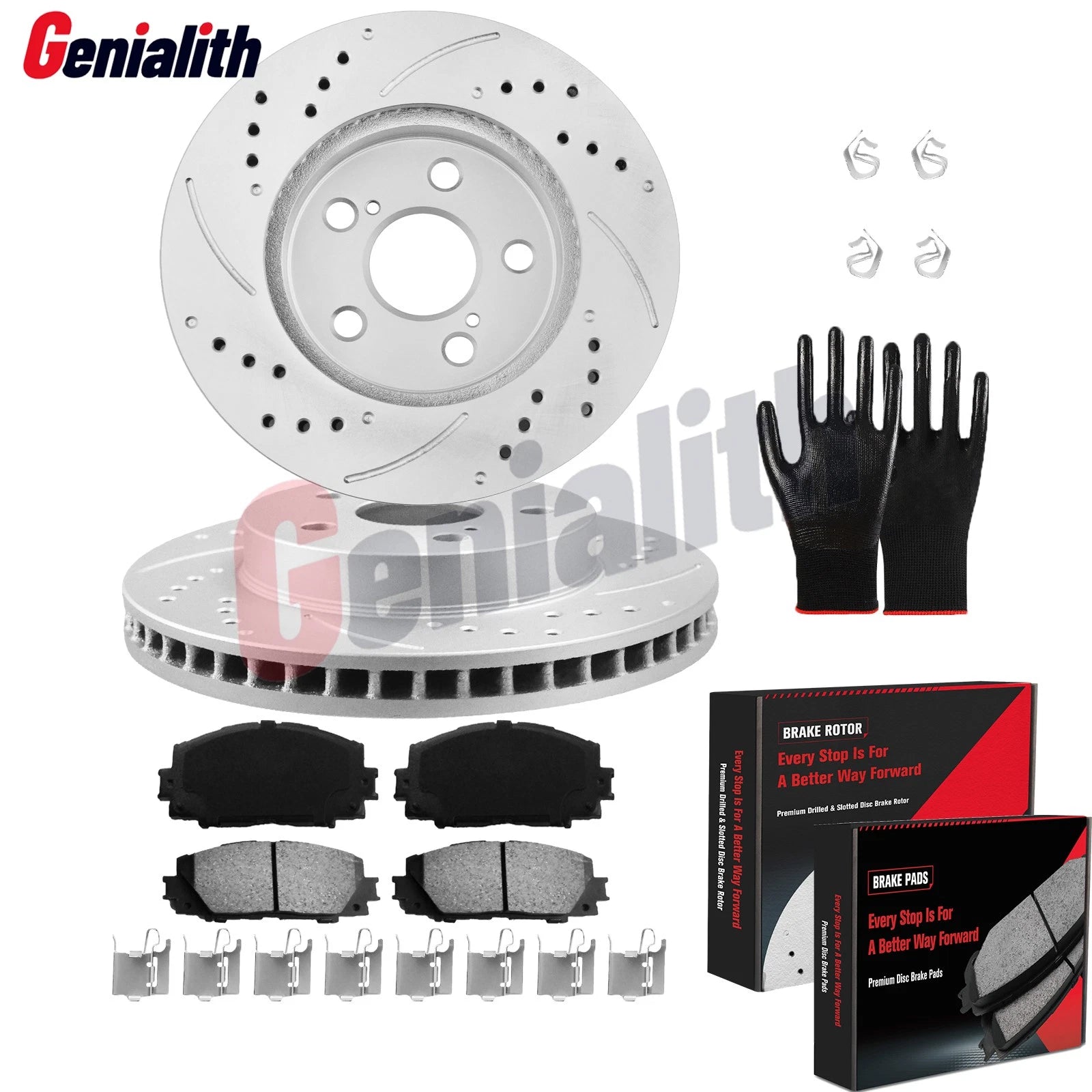 Front Brake Rotors & Ceramic Pads for Toyota Corolla (2020–2022), Prius (2022)